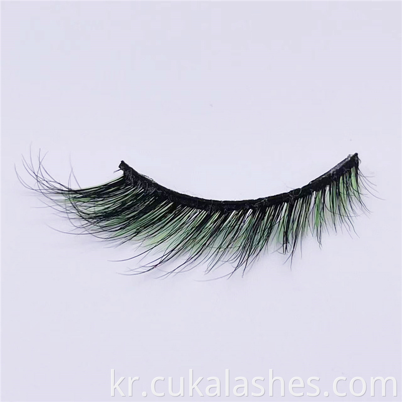 Green Mink Cat Eye Lashes